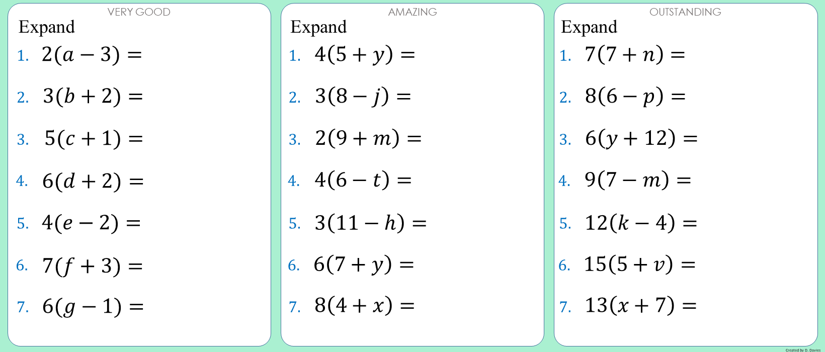 Expanding brackets - 01 - Single 1