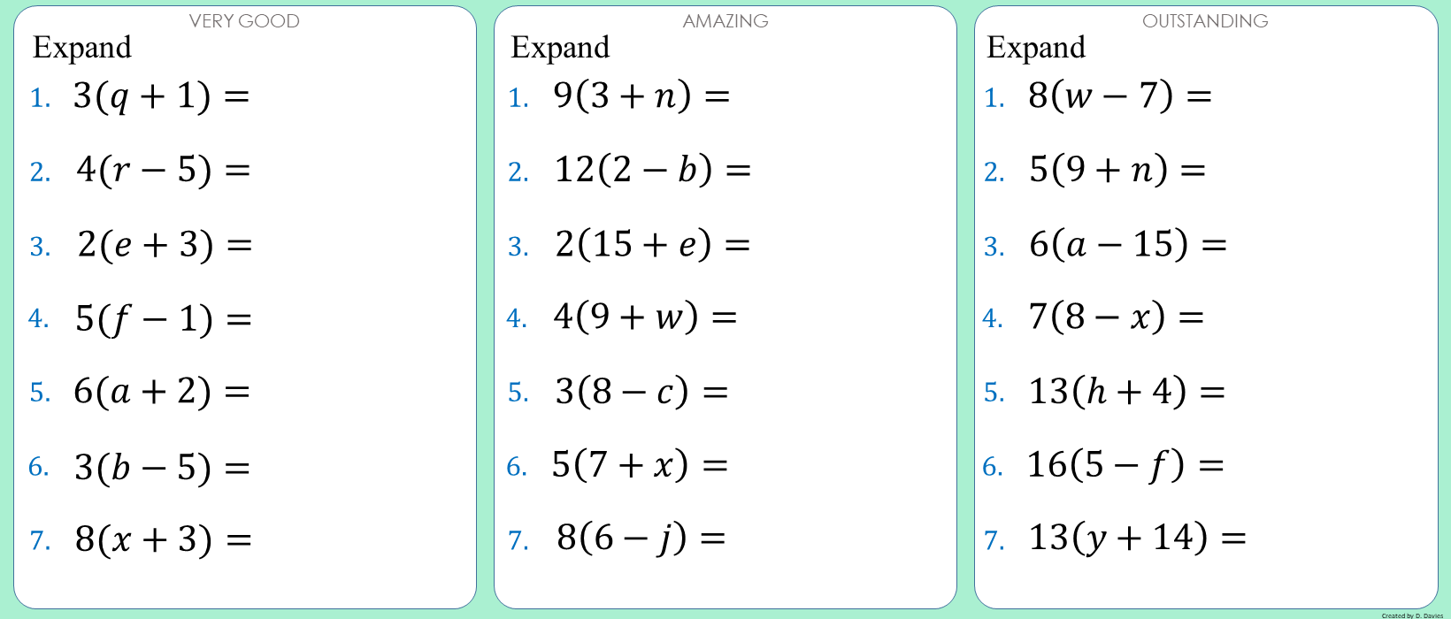 Expanding brackets - 01 - Single 1