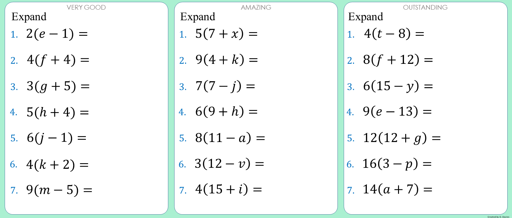 Expanding brackets - 01 - Single 1