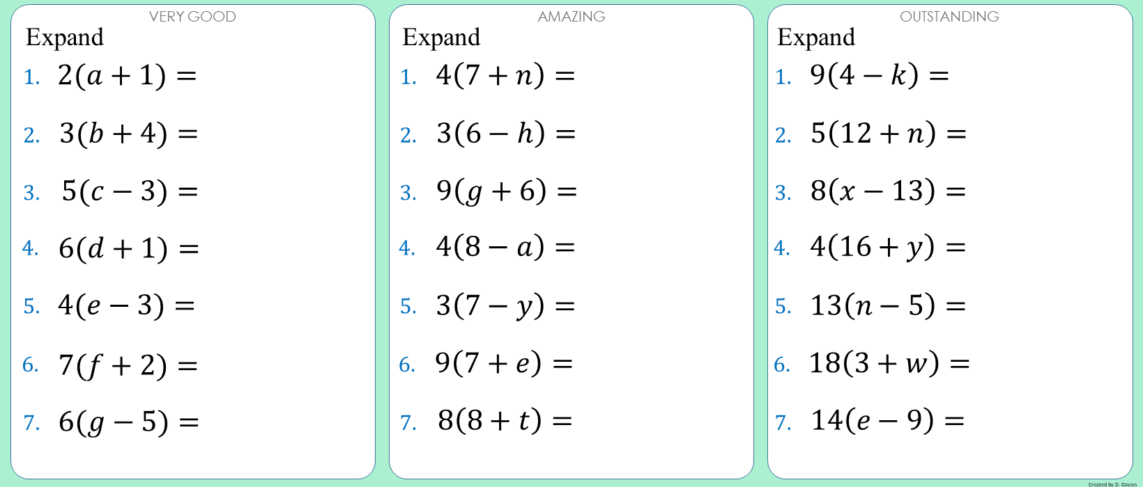 Expanding brackets - 01 - Single 1