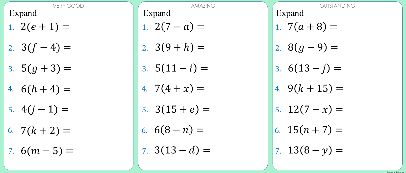 Expanding brackets - 01 - Single 1
