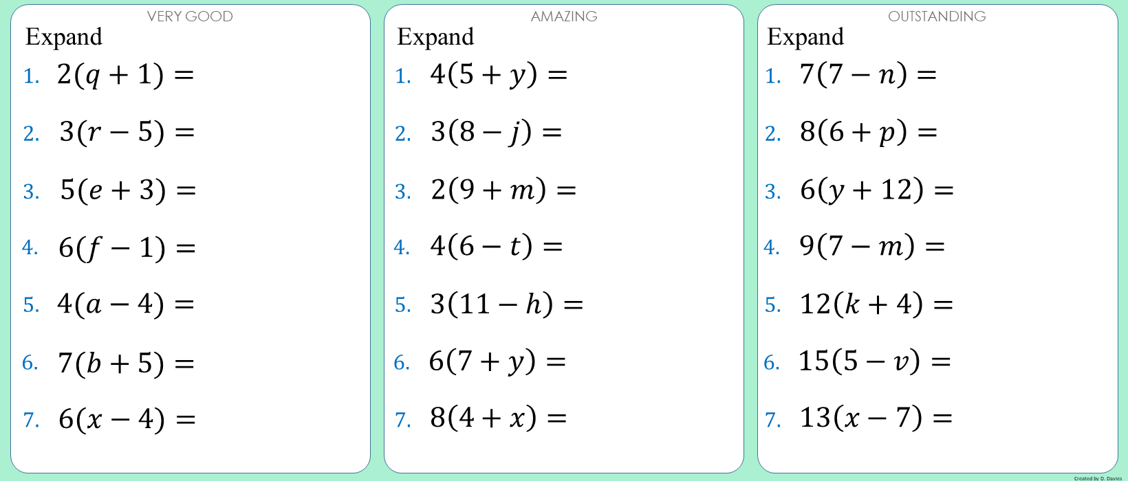 Expanding brackets - 01 - Single 1
