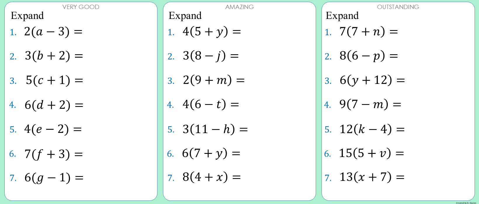 Expanding brackets - 01 - Single 1