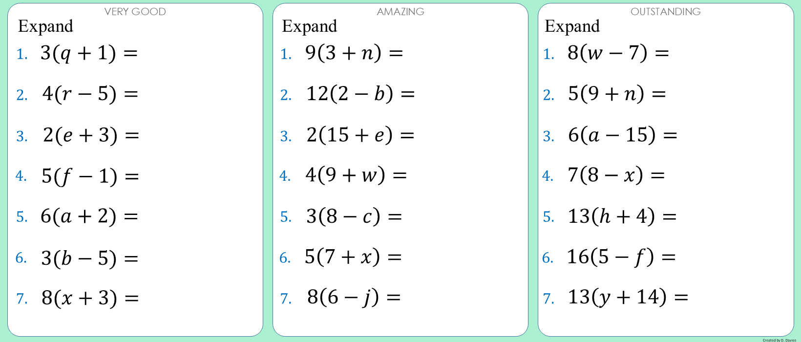 Expanding brackets - 01 - Single 1