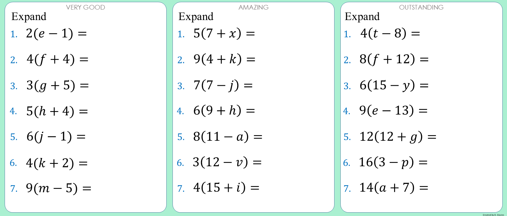 Expanding brackets - 01 - Single 1