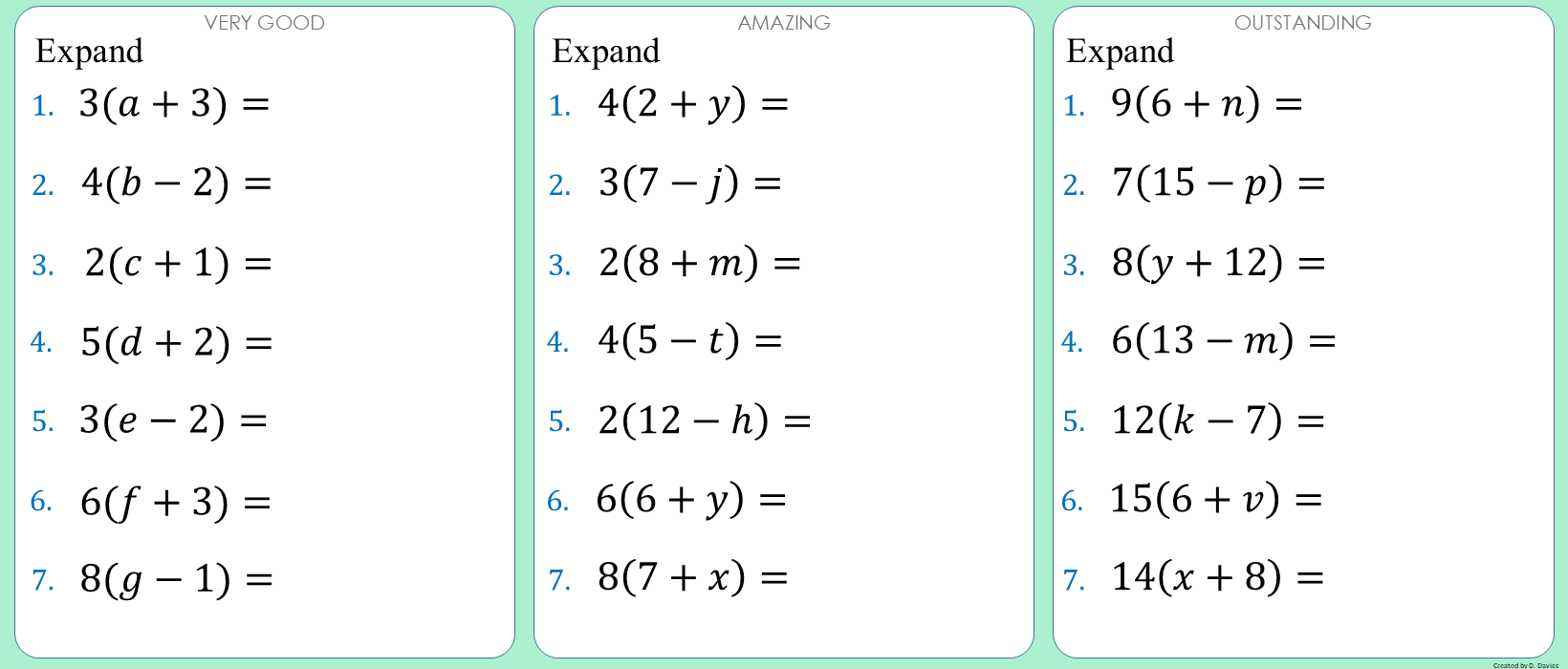 Expanding brackets - 01 - Single 1