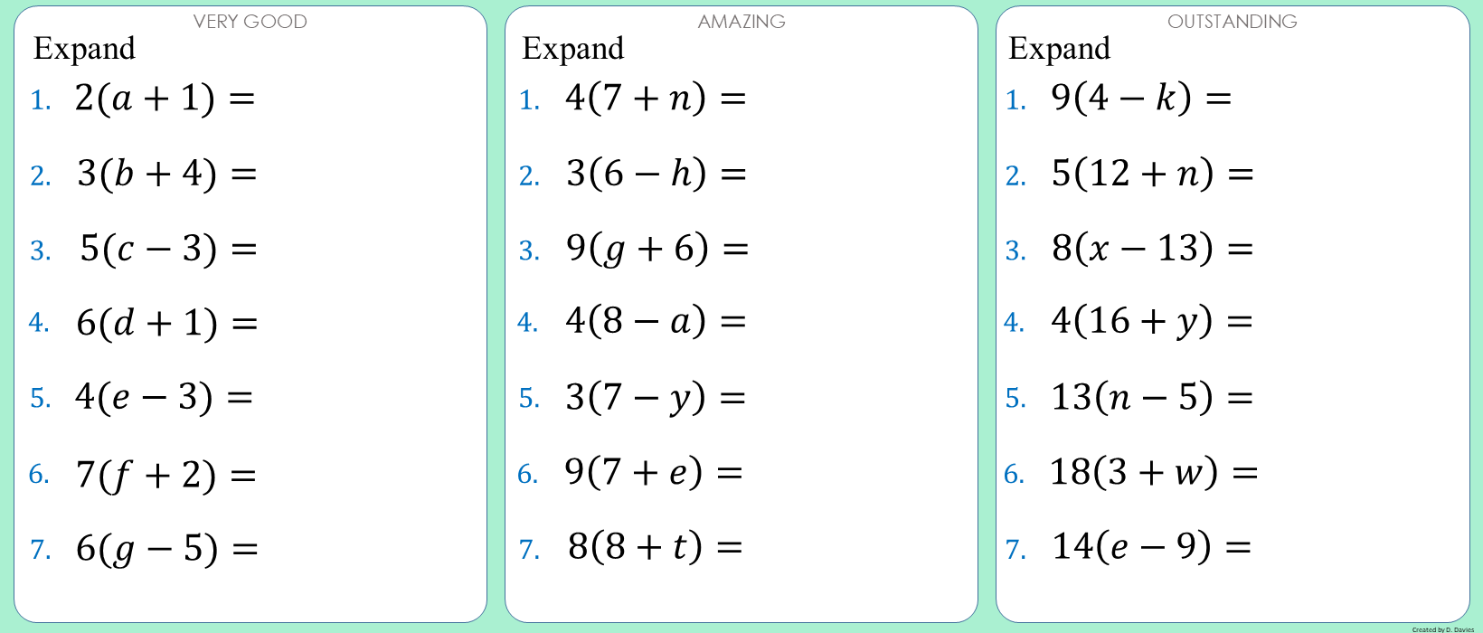 Expanding brackets - 01 - Single 1