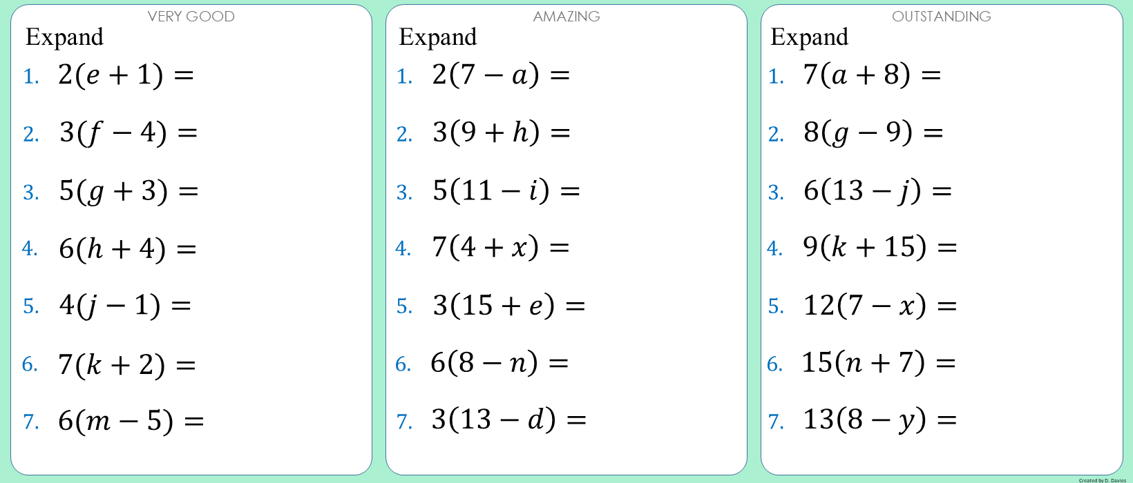 Expanding brackets - 01 - Single 1