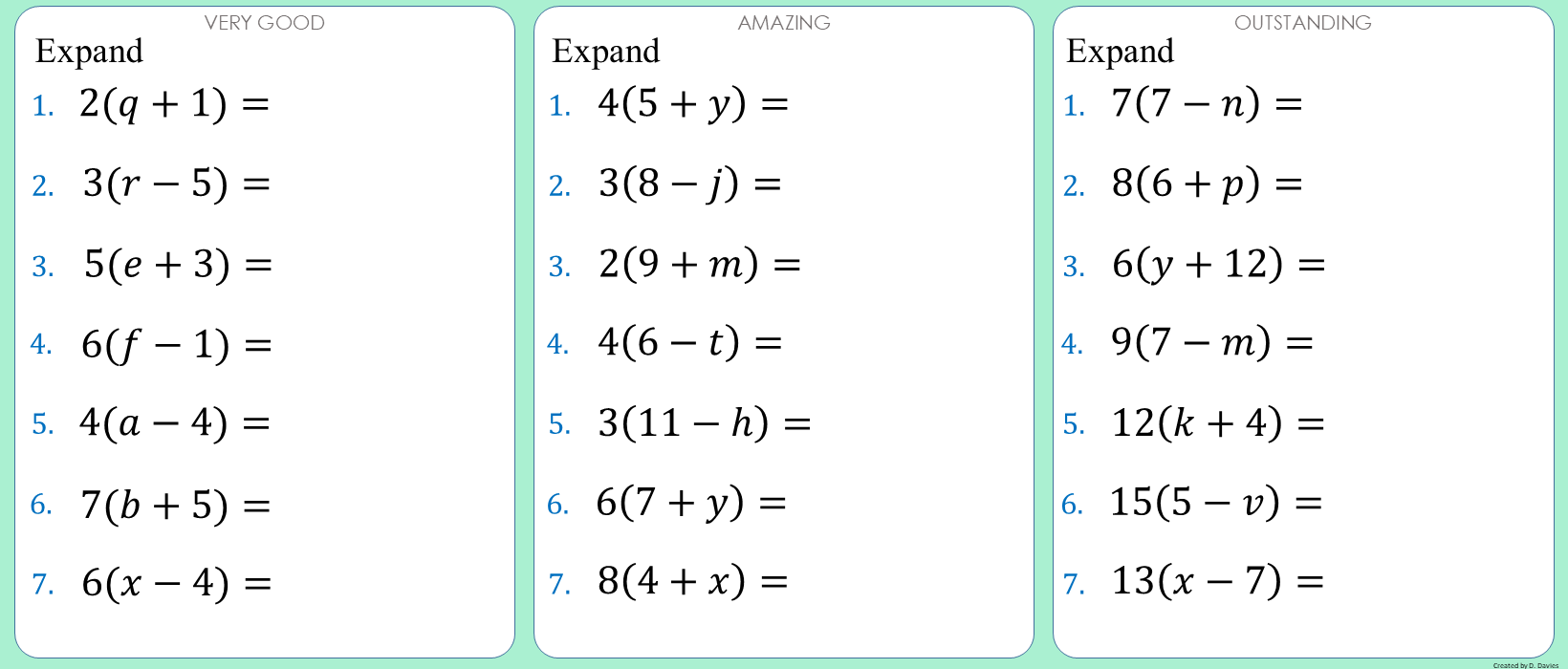 Expanding brackets - 01 - Single 1